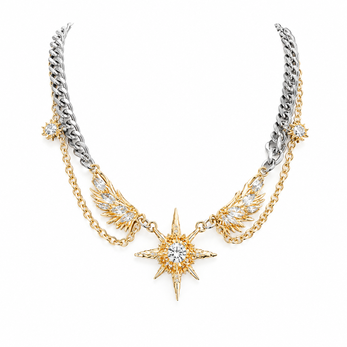 Double-Layer Star Wing Necklace