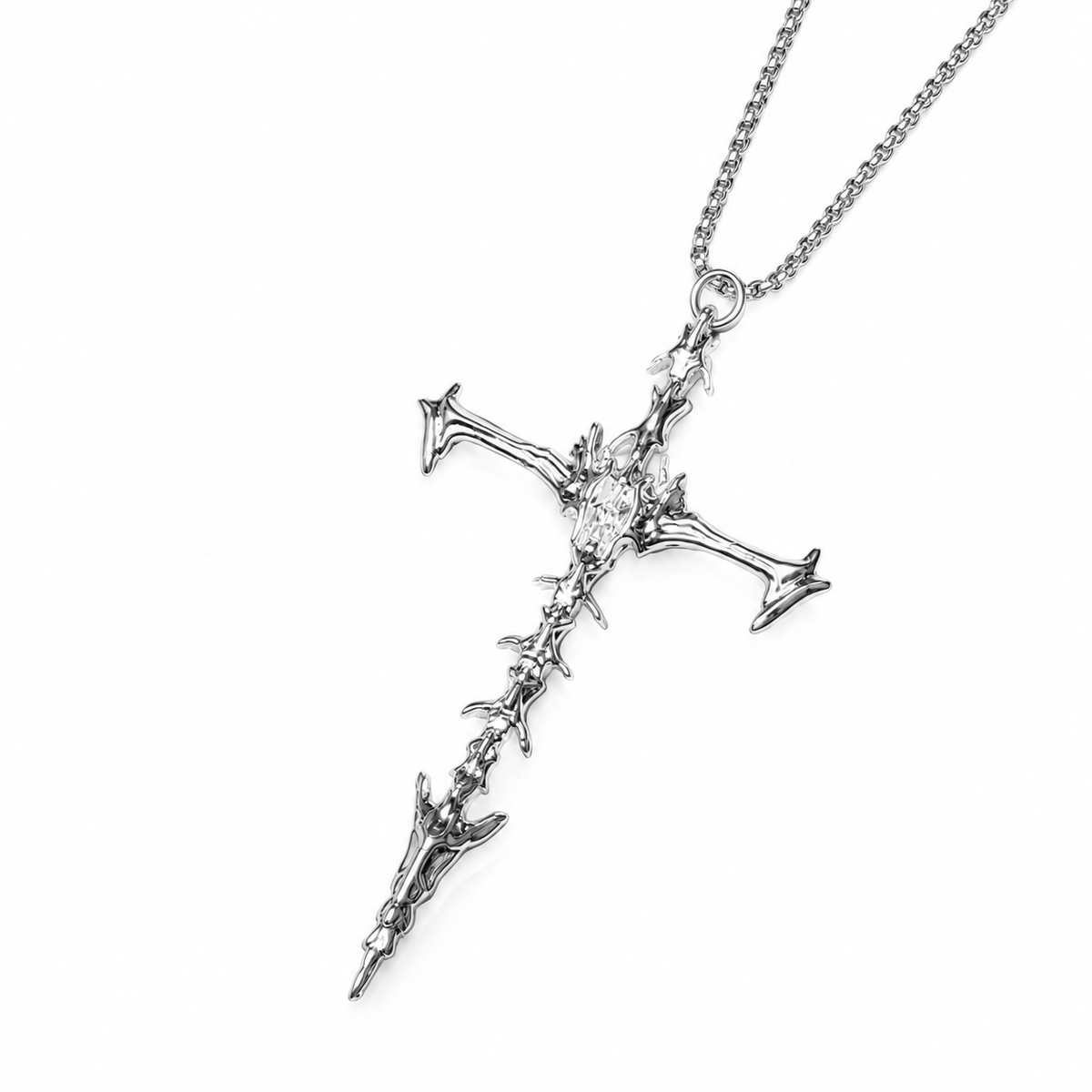 Skeleton Cross Pendant Necklace