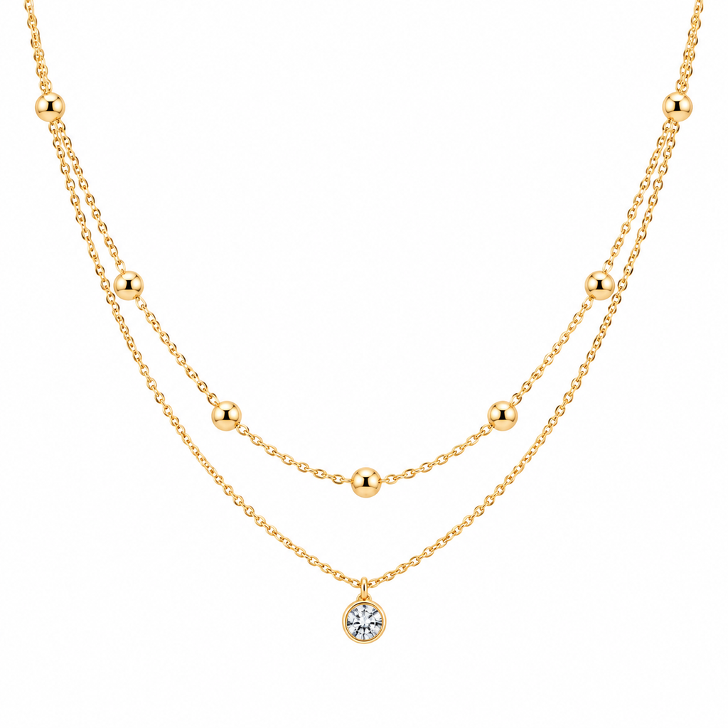 Beaded Double Layer Anklet