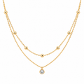 Beaded Double Layer Anklet