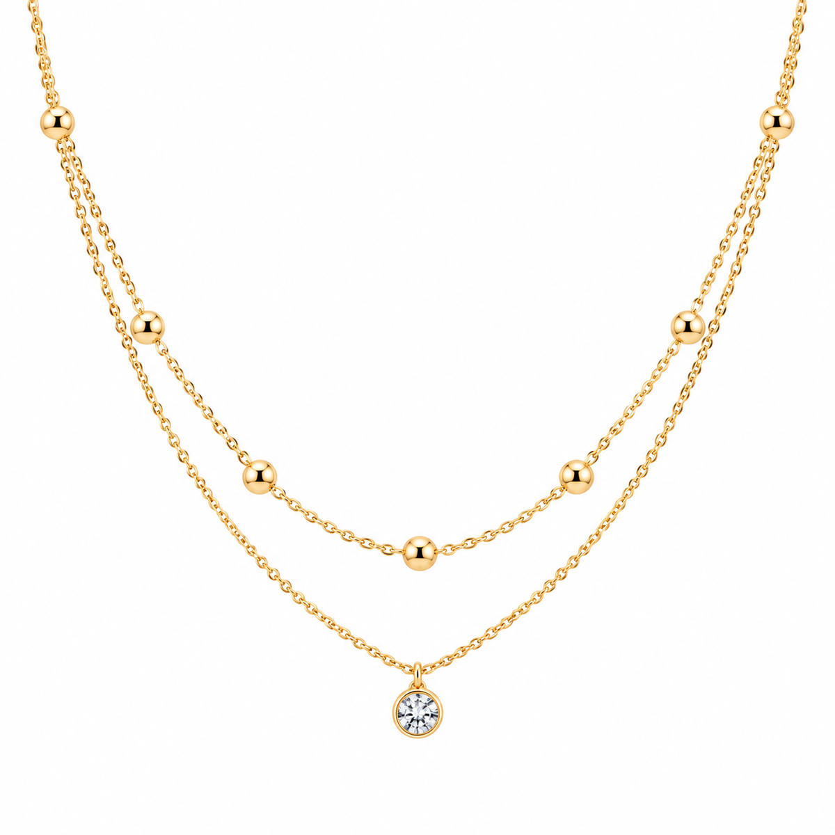 Beaded Double Layer Anklet