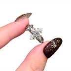 Vintage Cross Iris Zircon Ring