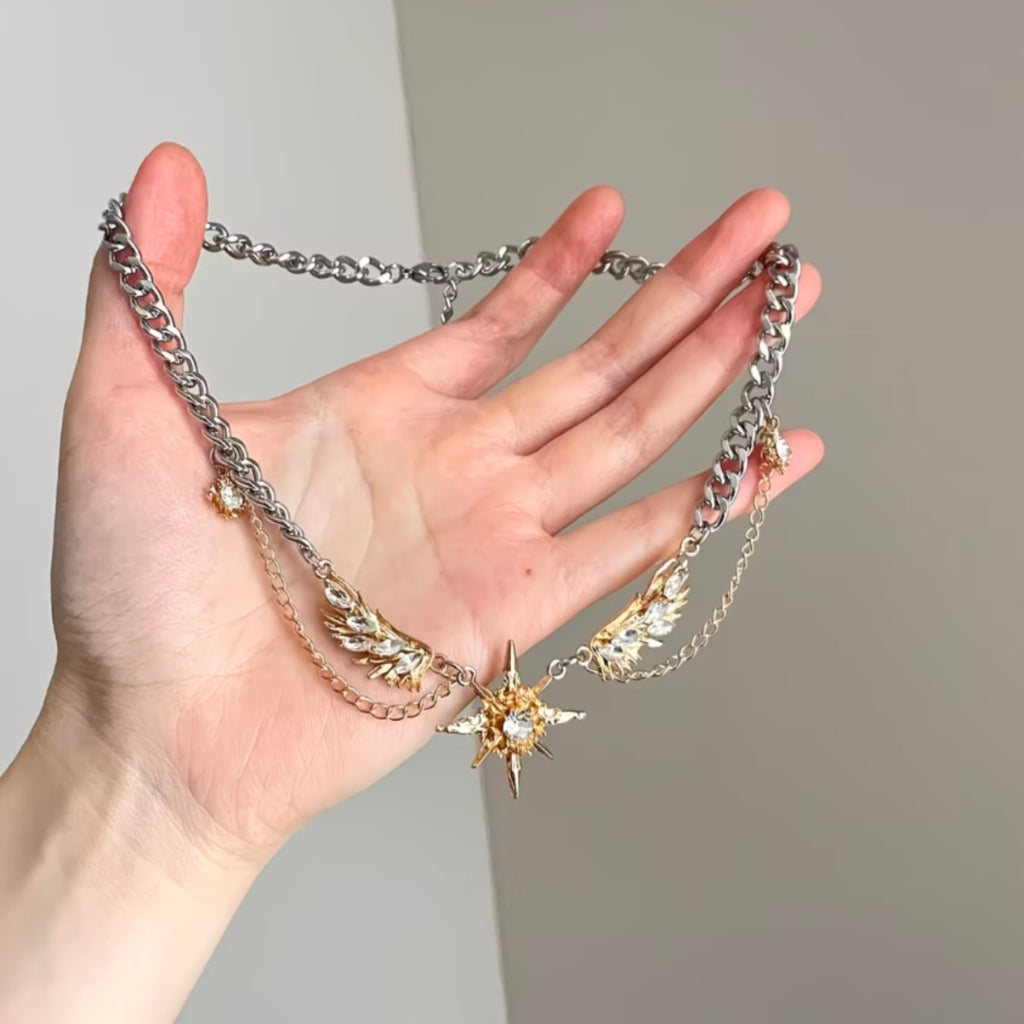 Double-Layer Star Wing Necklace
