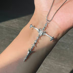 Skeleton Cross Pendant Necklace