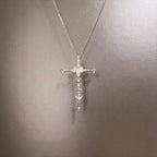 Skeleton Cross Pendant Necklace