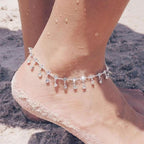 Rhinestone Tassel Anklet