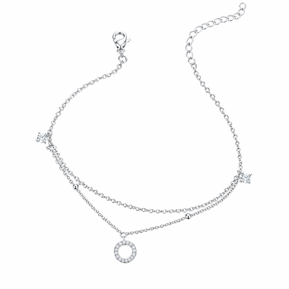 Double‑Layer Stacked Anklet