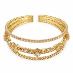 Vintage Golden "Morgath" Triple‑Layer Bangle