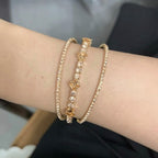 Vintage Golden "Morgath" Triple‑Layer Bangle