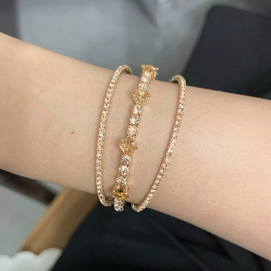 Vintage Golden "Morgath" Triple-Layer Bangle