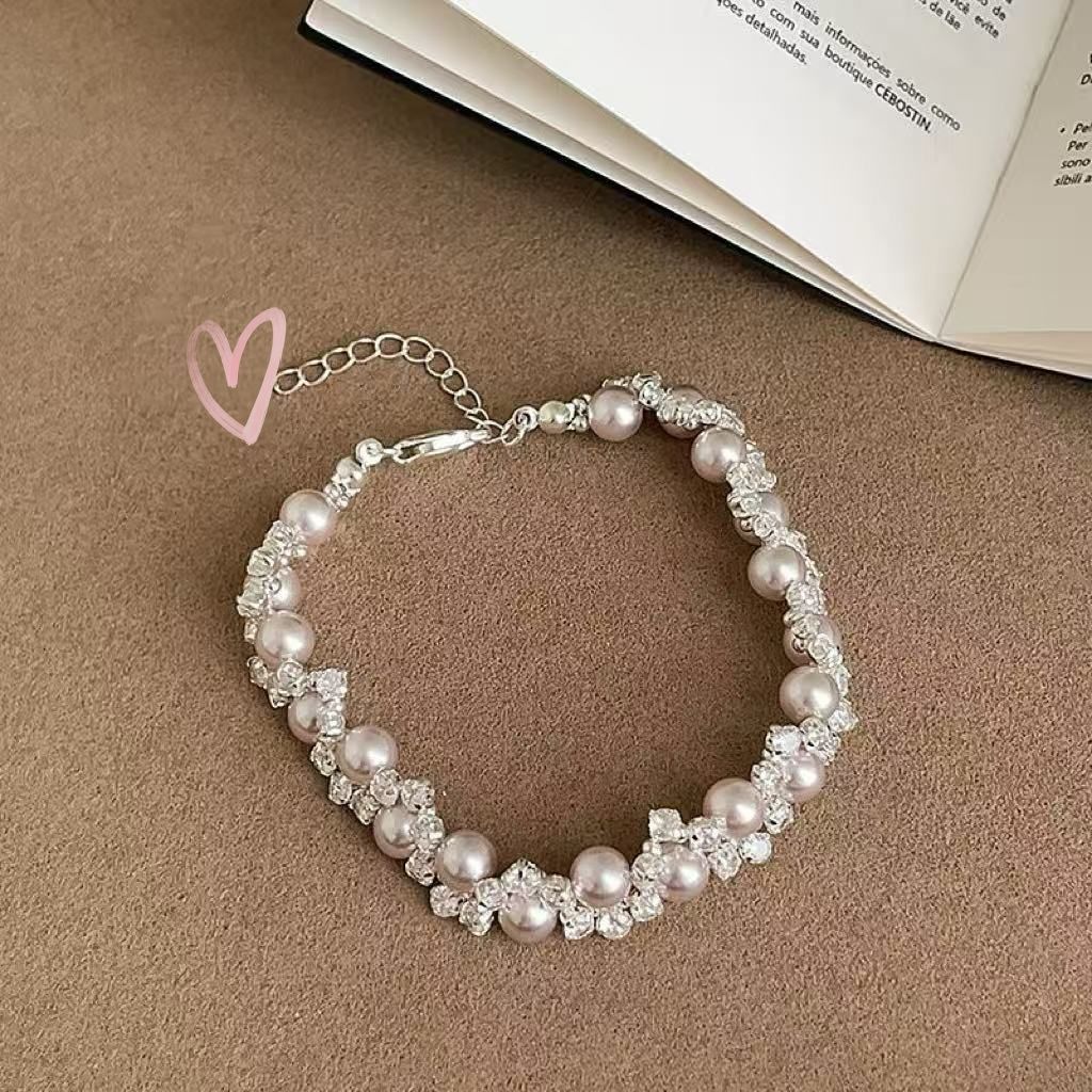 Sparkling Faux‑Pearl Bracelet