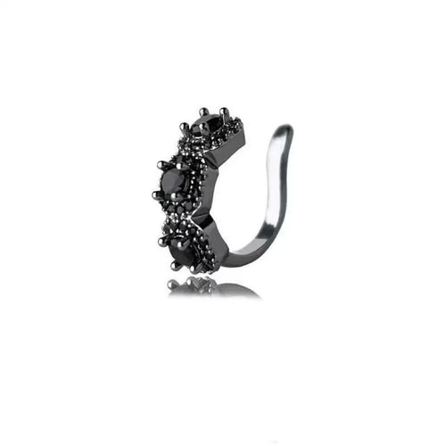 Baguette‑Cut Sparkling Non‑Pierced Ear Cuff