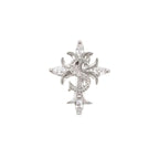 Baroque Cross Star Stud Earrings