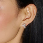 Baroque Cross Star Stud Earrings