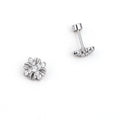 Small Iris‑Cross Vintage Stud Earrings