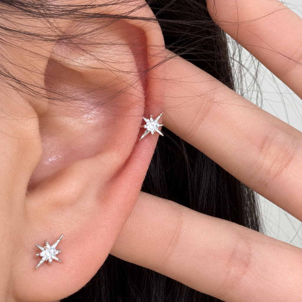 Octagram Stud Earrings