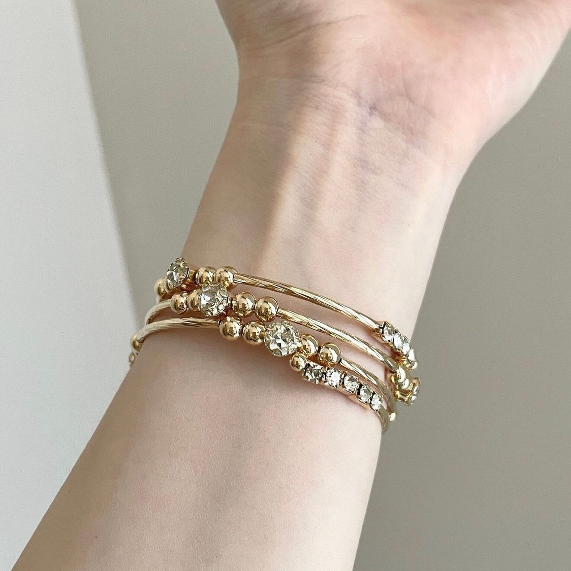 Vintage Gold Pearl Bangle