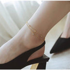 Beaded Double Layer Anklet
