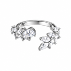 Dual‑Branch Wheat‑Ear Cubic‑Zirconia Ring