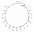 Rhinestone Tassel Anklet
