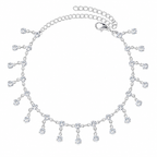 Rhinestone Tassel Anklet