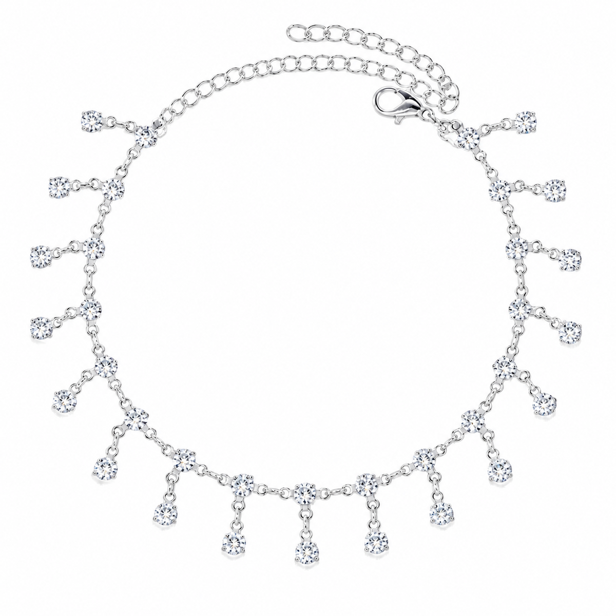Rhinestone Tassel Anklet