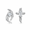 Angel Blessing Heart Shop Stud Earrings