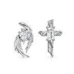Angel Blessing Heart Shop Stud Earrings