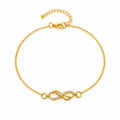 Double Figure‑8 Design Anklet