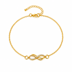 Double Figure‑8 Design Anklet
