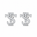Hip-Hop Sparkling Cubic-Zirconia Earrings