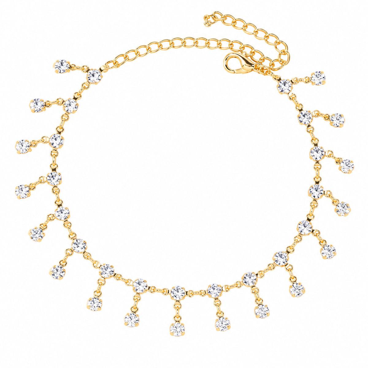 Rhinestone Tassel Anklet