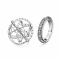 Astronomy Spherical Silver Ring