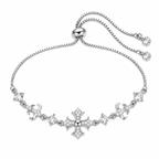 Sparkling Crystal Iris Cross Bracelet