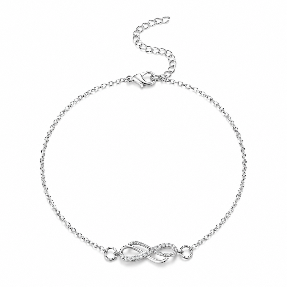 Double Figure‑8 Design Anklet