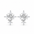 Baroque Cross Star Stud Earrings