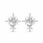 Baroque Cross Star Stud Earrings