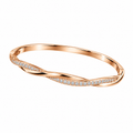Micro Paved CZ Mobius Twist Bangle