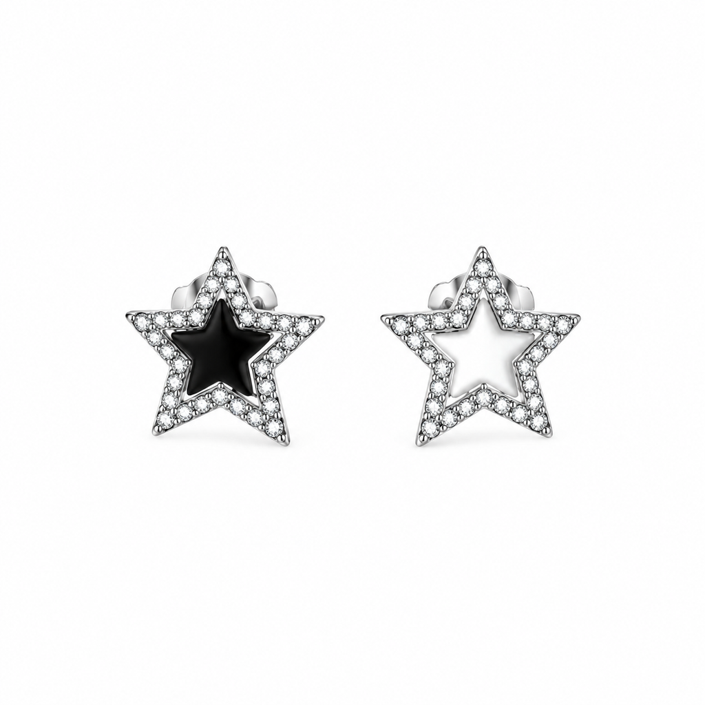 Star-Shaped Sparkling Stud Earrings