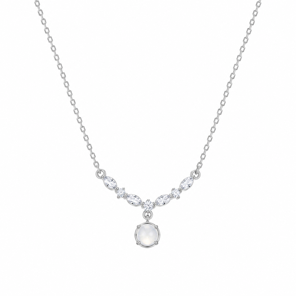 Ice Lychee Teardrop Necklace
