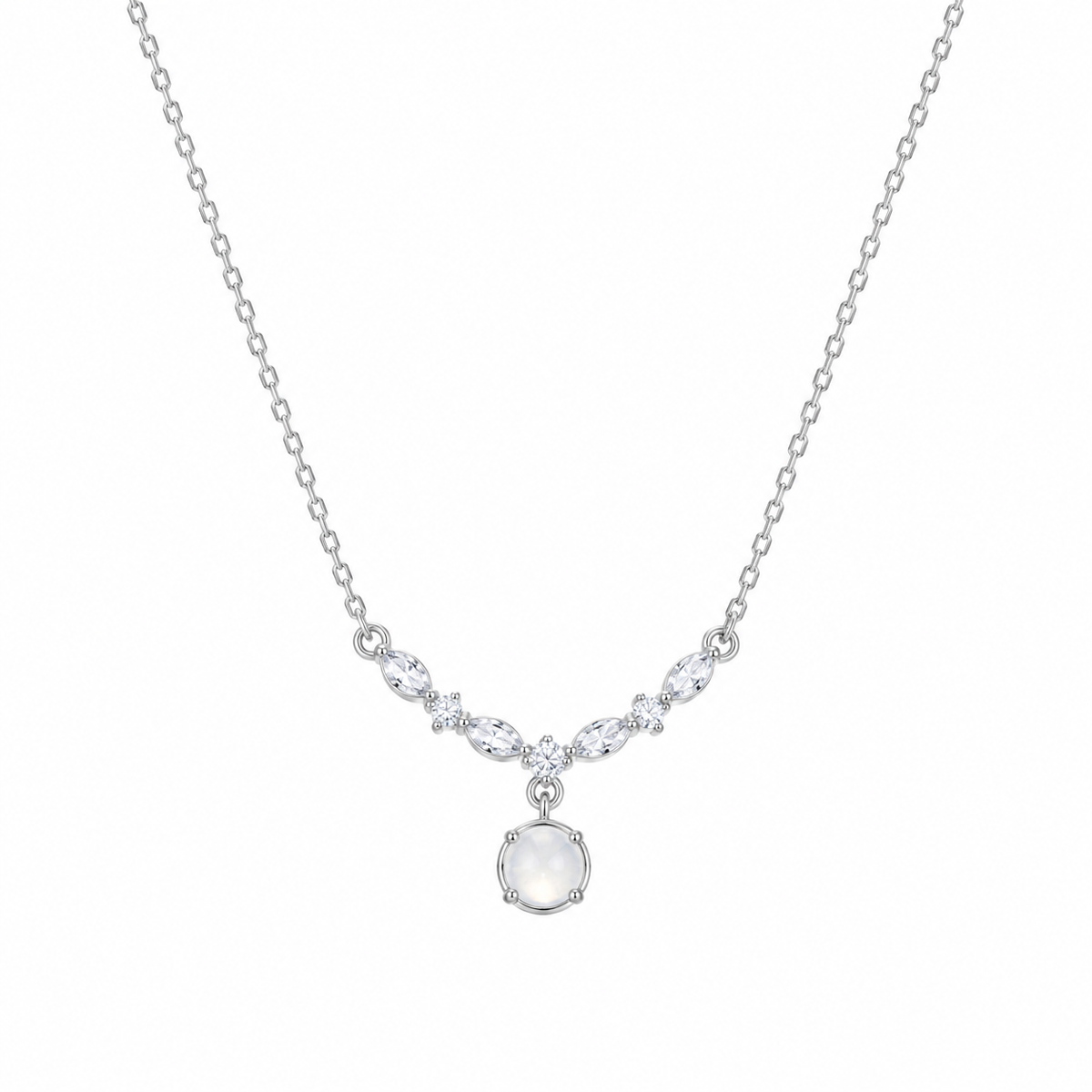 Ice Lychee Teardrop Necklace