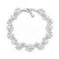 Sparkling Faux‑Pearl Bracelet
