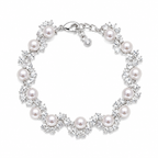 Sparkling Faux‑Pearl Bracelet